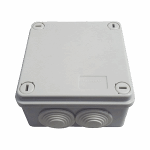 Caja tipo estanca IP55, con 6 entradas, tapa y tornillo de v...