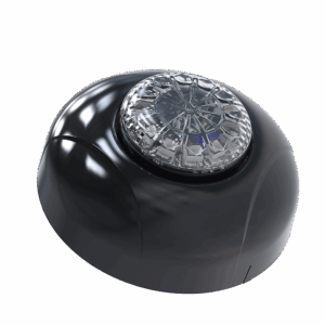Estrobo Oculto de 12 LED, Brida negra, 12 Vcd, Rojo/Azul, Lente transparente