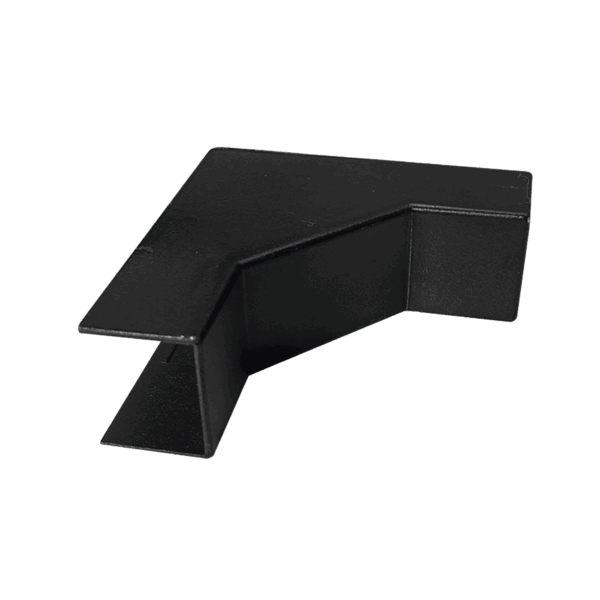 Esquinero Interior Color Negro de PVC Auto Axtinguible, Para Canaleta TMK-1720-N-CC (5220-02003)