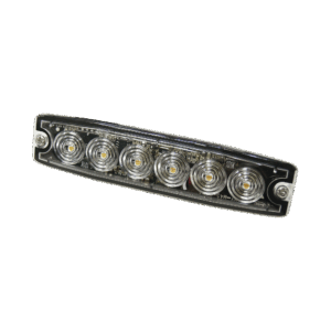 Luz Auxiliar de 6 LED, ámbar, SAE Clase I, lente transparent...