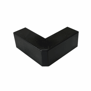 Esquinero Exterior Color Negro de PVC Auto Axtinguible, Para Canaleta TMK-1720-N-CC (5210-02003)