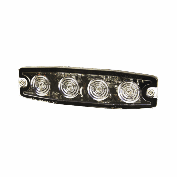 Luz Auxiliar de 4 LED, ámbar, SAE Clase I, Lente transparente