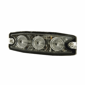 Luz Auxiliar de 3 LED, ámbar, SAE Clase I, Lente transparent...