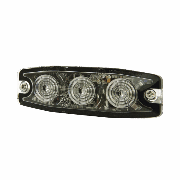 Luz Auxiliar de 3 LED, ámbar, SAE Clase I, Lente transparente