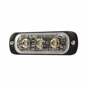 Luz Auxiliar de 3 LED, Ambar, SAE, 12-24 Vcd, Lente transpar...