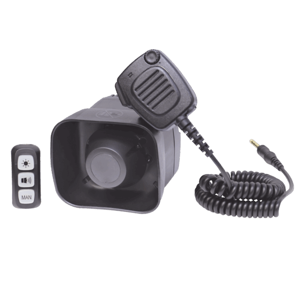 Sirena/Bocina Compacta Para Motocicleta de 30 Watts, Incluye Controlador y Microfono