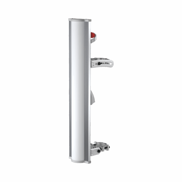 Antena sectorial de 100 grados, 20 dBi, 5150-5850 MHz , desempeño Carrier Class, integra BackShield para evitar lóbulos laterales