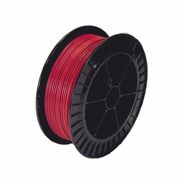 Bobina de 152 Metros de Cable Detector de Calor, Temperatura Fija 68 grados Celsius, Recubrimiento de Nylon Rojo para Aplicaciones en Exterior, con Guía Acerada