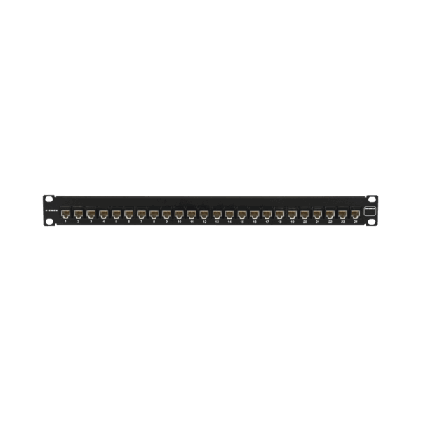 Patch Panel UltraMAX. UTP, Precargado con Jacks Cat6A, 24 Puertos, Plano, 1U