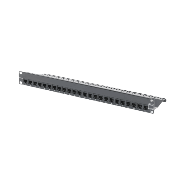 Patch Panel Z-MAX, Blindado, de 24 puertos, Modular (vacío), Plano, 1UR