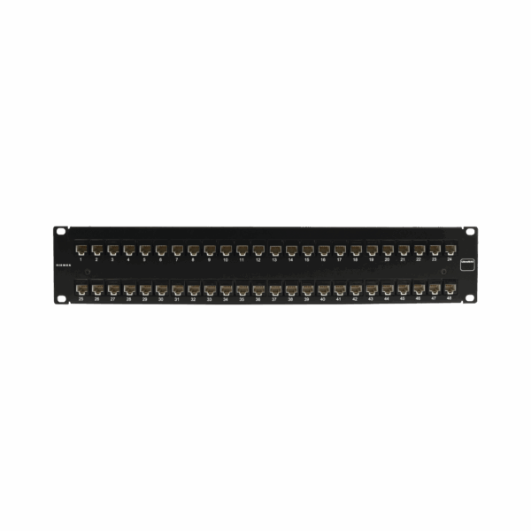 Patch Panel UltraMAX. UTP, Precargado con Jacks Cat6, 48 Puertos, Plano, 2U