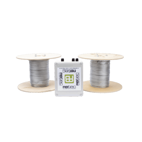 Kit de Cable Sensor Perimetral Para Cercas Ciclonicas IRONCLAD/ 305 METROS / 2 ZONAS; 152 METROS POR ZONA / Sin Falsas Alarmas por Viento / TODO Incluido TARJETA LPU400/ Calibración por Software