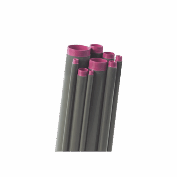 Tubo Conduit  rígido de aluminio de 2” (50.8 mm) con recubrimiento de PVC de 3.05 m con cople.