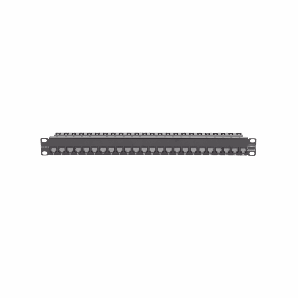 Patch Panel Z-MAX de 24 puertos, Blindado, Precargado con Jacks Categoria 6A, Plano, 1UR