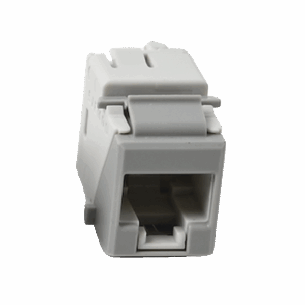 Jack UltraMAX Cat6A, UTP, Tipo Keystone, Color Gris, Punch Down