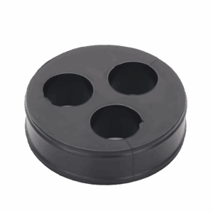 Inserto de Caucho de 4″ Con Tres Orificios para Cable de 7/8 in