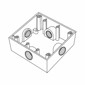 Caja Cuadrada de 3/4″ (19.05 mm) a Prueba de Intemperi...