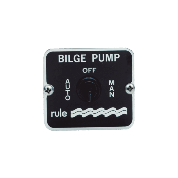 Switch de tres posiciones para control de bombas de achique de 12 o 24 Vcd.