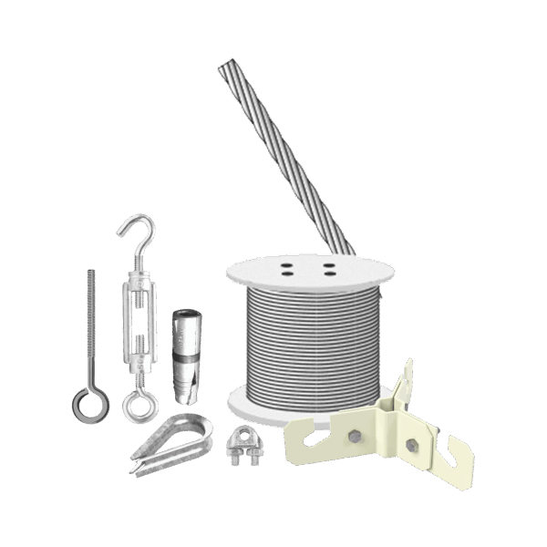 Kit  de Sujeción de Mástil de 6 Metros a Piso de Concreto.