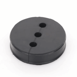 Inserto de Caucho de 4″ Con Tres Orificios para Cable de 3/8 in