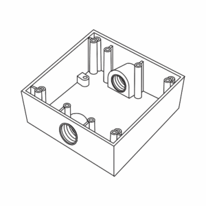 Caja Cuadra de 3/4″ a Prueba de  Intemperie/ Cuenta co...