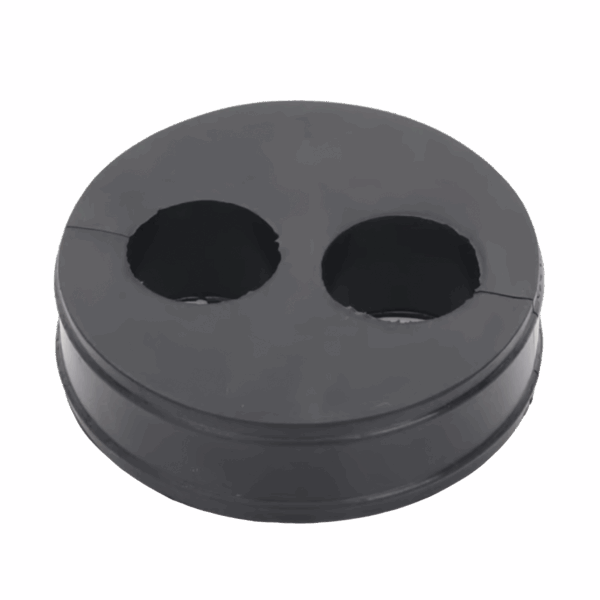 Inserto de Caucho de 4" Con Dos Orificios para Cable de 7/8 in