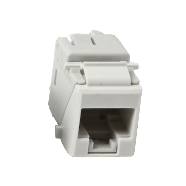 Jack UltraMAX Cat5e, UTP, Tipo Keystone, Color Blanco, Punch Down