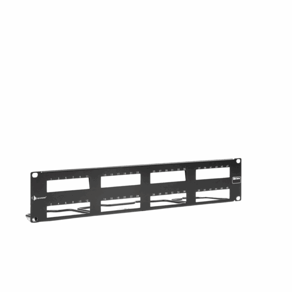 PATCH PANEL MAX VACIO ID VERTICAL UTP 48 PTOS PLANO 2U NEGRO
