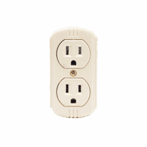 Contacto Dúplex 127 Vca, 15 A Max. Para Sobreponer (Sin perforar la superficie).