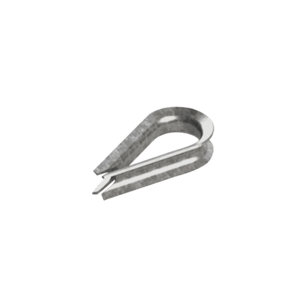 Cuello/ Guardacabo/ Rozadera para Cable de 3/8" de Acero Galv. por Inmersión.