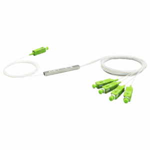Splitter (Divisor Óptico) tipo PLC, 1×4, conectores SC/APC