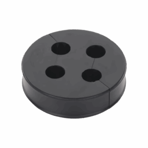 Inserto de Caucho de 4″ Con Cuatro Orificios para Cable de 3/8 in