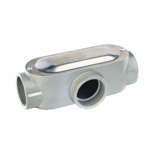Caja oval roscada tipo T de 1 1/4″ (31.8 mm) incluye t...