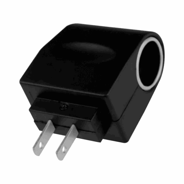 Convertidor de Corriente de 110 / 240 Vca a 12 Vcc / 500 mAh con enchufe para encendedor de cigarrillos.