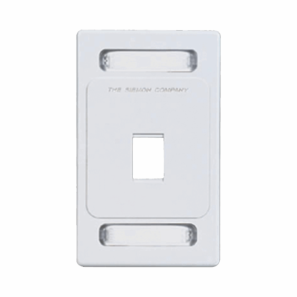 Placa de pared Keystone de 1 salida, color blanco, para jacks Keystone Z-MAX y MAX