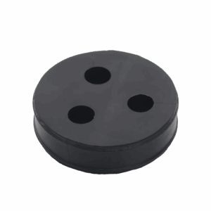 Inserto de Caucho de 4″ Con Tres Orificios para Cable de 1/2 in