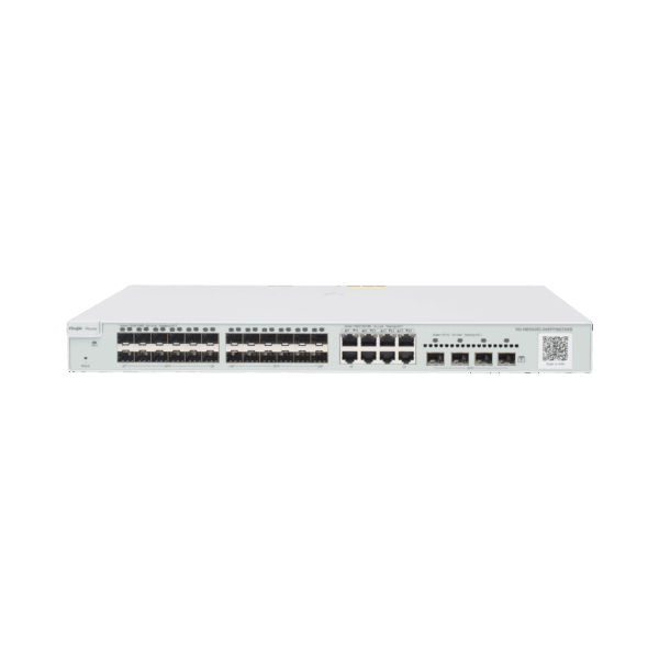 Switch administrable Capa 3, 24 puertos SFP 1G, 8 puertos Ethernet 1G Combo y 4 SFP+ 10G, gestión remota en la nube