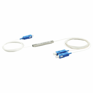 Splitter (Divisor Óptico) tipo PLC, de 1×2, conectores SC/UPC