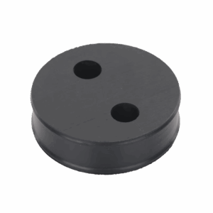 Inserto de Caucho de 4″ Con Dos Orificios para Cable de 1/2 in