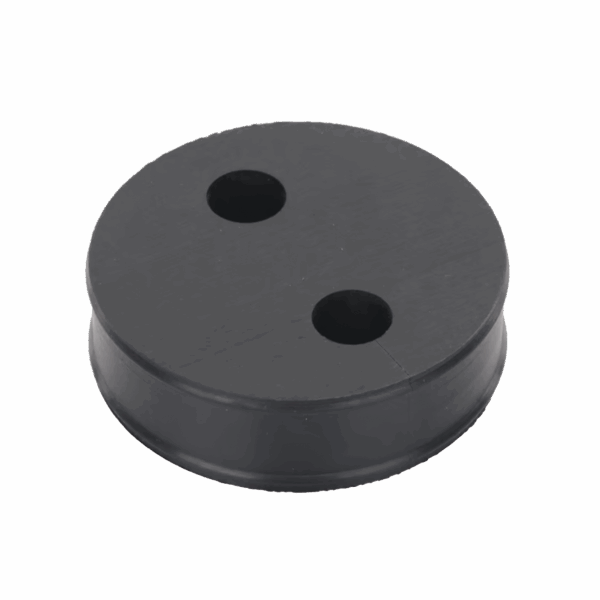 Inserto de Caucho de 4" Con Dos Orificios para Cable de 1/2 in