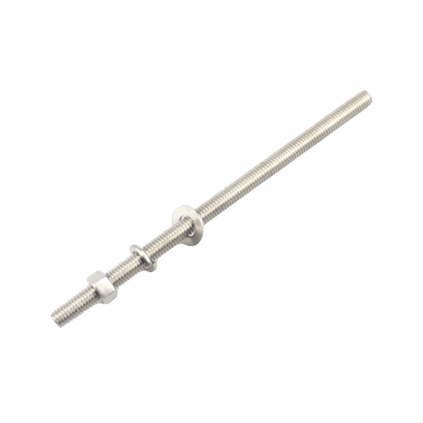 Kit de 10 Varillas Roscadas de 3/8 x 6.5 in, con Arandelas Planas, Arandelas de Seguridad y Tuercas.