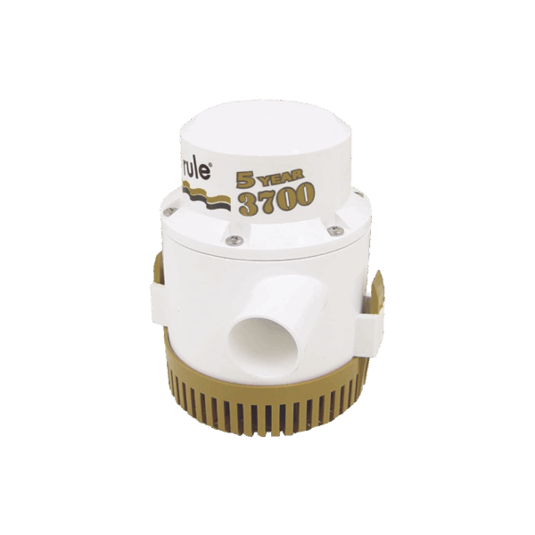 Bomba sumergible de achique serie gold de 3700 galones por hora a 12 Volts de corriente directa.