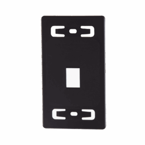 Placa de pared modular MAX, de 1 salida, Color Negro