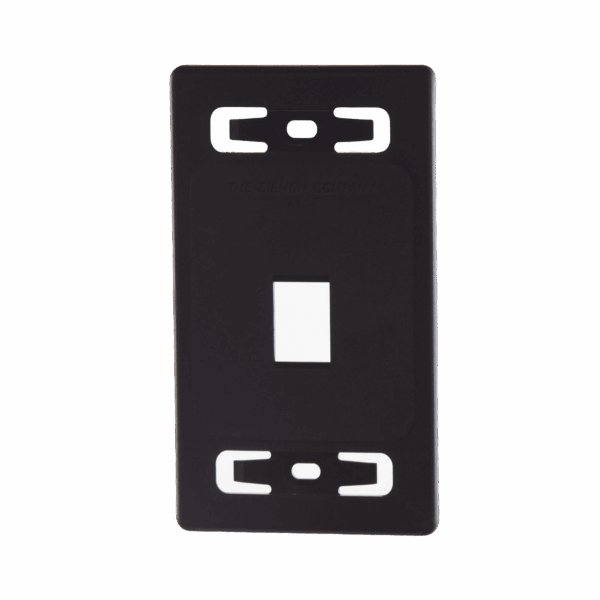Placa de pared modular MAX, de 1 salida, Color Negro