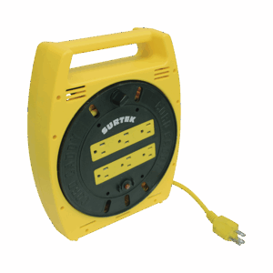 Multicontacto Eléctrico Tipo Carrete con 6 Contactos y 6 metros de Extensión / 127 V CA 10 A Máximo.