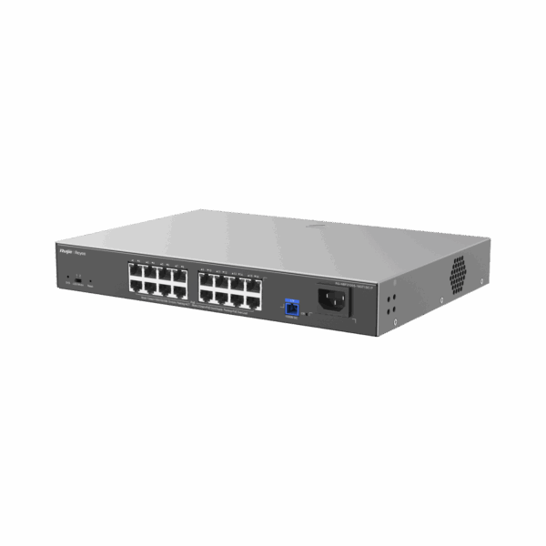 e-Lighten ONU / Switch PoE+ Hibrido, Capa 2 con un Puerto PON 1G SC/UPC y 16 Puertos Ethernet PoE+ 1G hasta 240 Watts y 100 Clientes