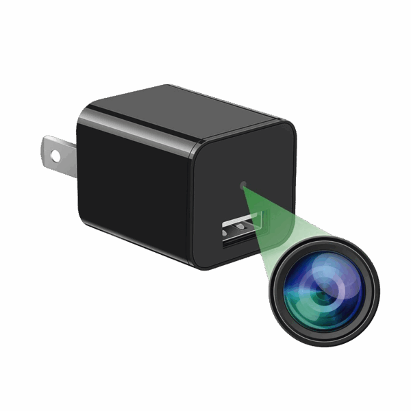 Cámara Oculta en Cargador de Pared (Spyce Camera) / Memoria de 8GB / Resolución 2 Megapixel (1080P) / Grabación Continua o por Movimiento