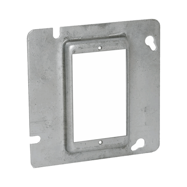 Sobretapa Cuadrada Galvanizada  de 4 11-16", realce de 1/2".