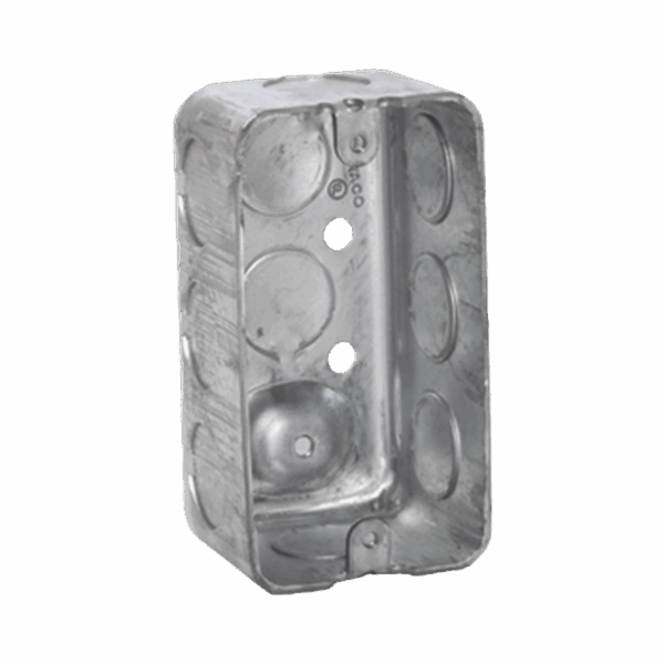 Caja (Chalupa) 4x2"/ Profundidad 1-7/8"/ 10 Entradas de 1/2"/ Troquelada.