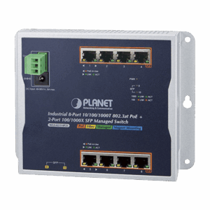 Switch Industrial PoE Administrable de Pared Capa 2, 8 Puert...